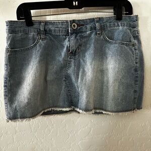 Denim mini skirt
